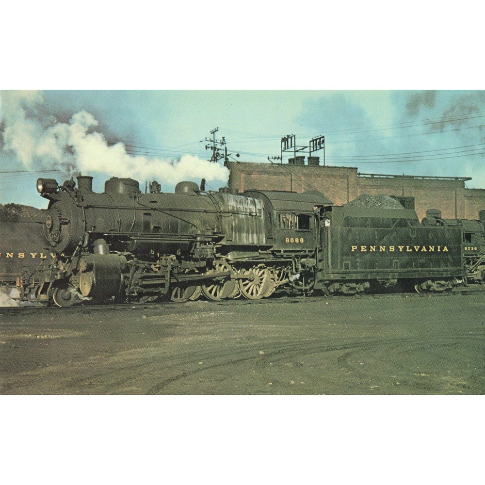 PRR Pennsylvania Railroad H10s 2-8-0 #8686 Steam Locomotive Vanishing Vistas Car